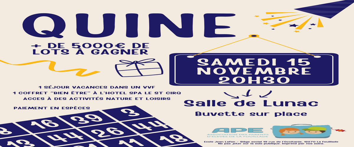 Quine de l'école Jean Lafond