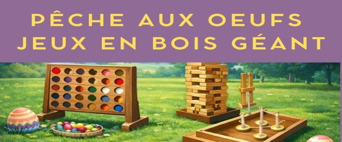 Pêche aux œufs / Jeux en bois géant