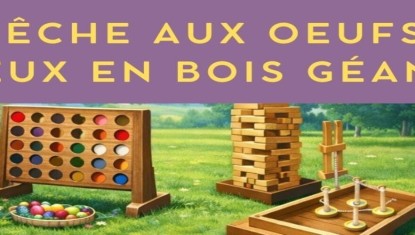 Pêche aux œufs / Jeux en bois géant